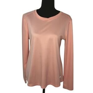 Reel Legends Ladies M Peach Long Sleeve round neck FREELINE Shirt